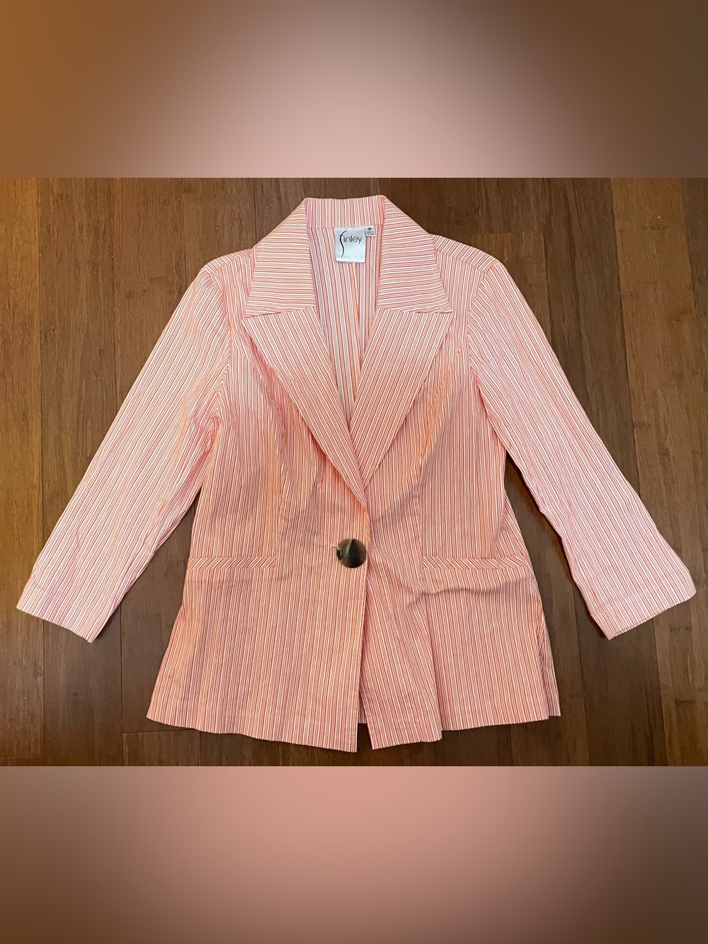 Finley Blazer Orange Candy Stripe S /M Summer Beach Fun